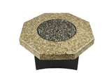 Giallo Fiorito Fire Table Octagon Granite Top