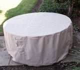 Outdoor Round Dining Cover 65-31.5 Inches Beige Rainproof