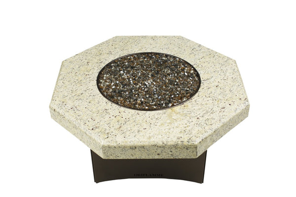 Giallo Santo Octagon Fire Table Granite Top
