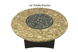 Giallo Fiorito Fire Table Round Granite Top