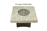 Giallo Santo Square Fire Table Granite Top