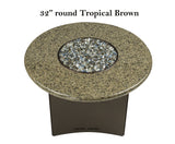 Tropical Brown Round Fire Table Granite Top