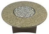 Tropical Brown Round Fire Table Granite Top