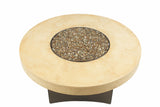 Tuscan Fire Table Round Faux With Copper Frame