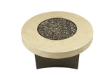 Tuscan Fire Table Round Faux With Copper Frame