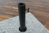 Outdoor Square Granite Base with Handle & Wheels 77 Pounds